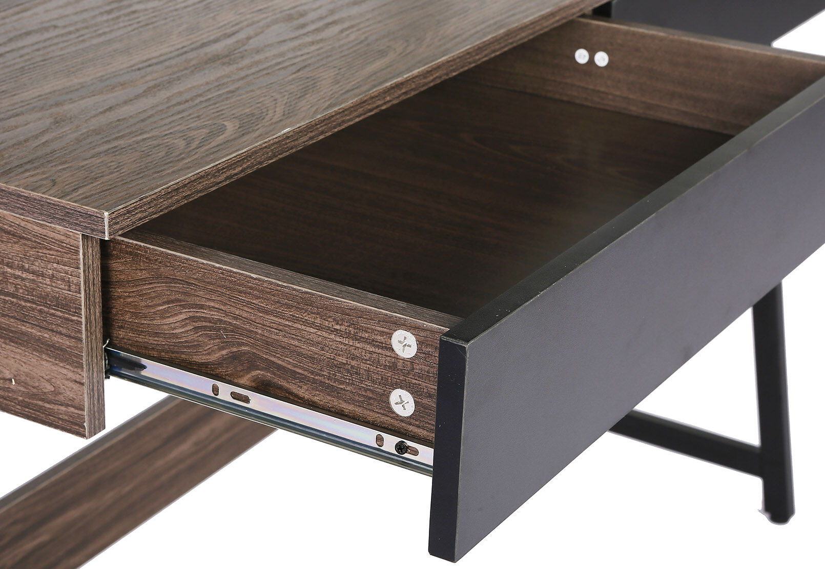 BLACK SOLIHULL Desk with Hutch Amart Furniture