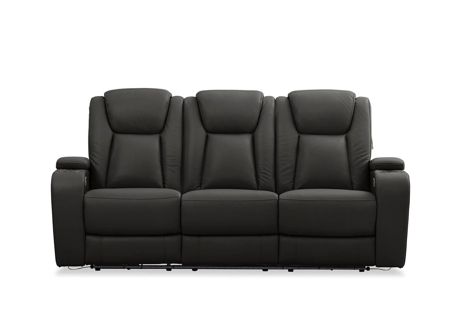 VULCAN - Leather 3 Seat Sofa with 2 Inbuilt Electric Recliners VULCAN