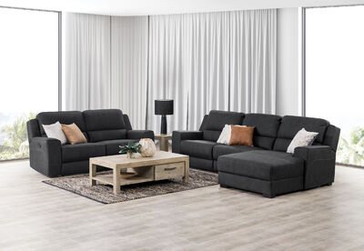 VIVALDI - Fabric Sofa Chaise Pair