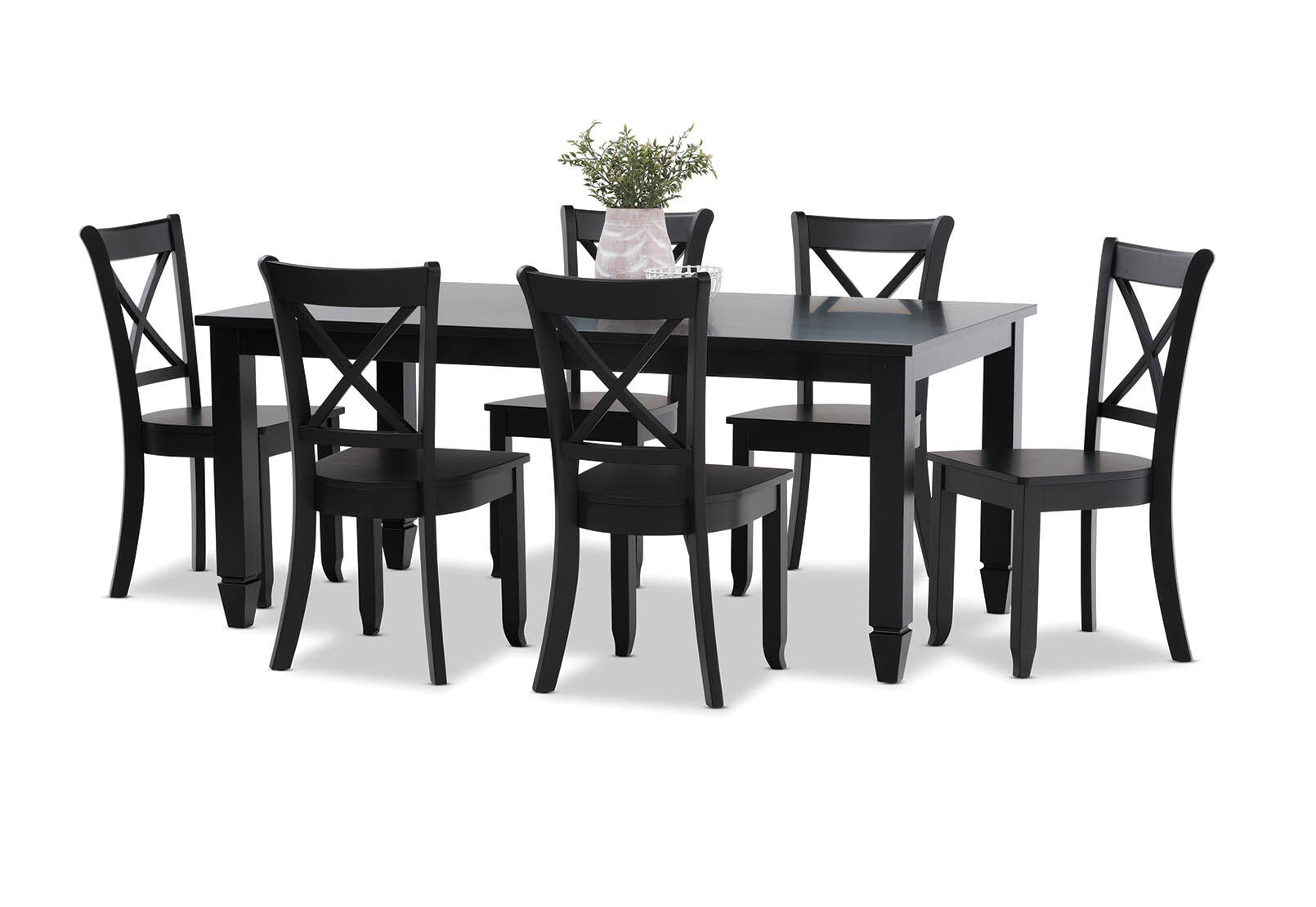 BLACK ECHUCA 7 Piece Dining Suite