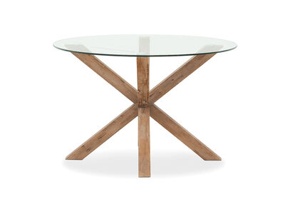 PROMENADE - 1200 Round Glass Top Dining Table