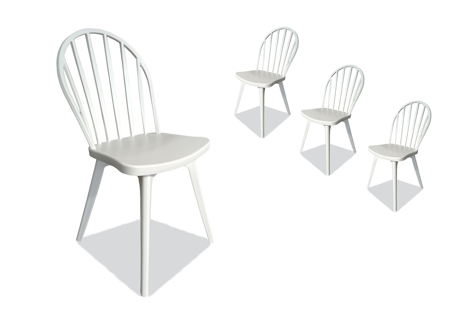 Hartsdale Set Of 4 White Outdoor Dining Chairs Amart Furniture