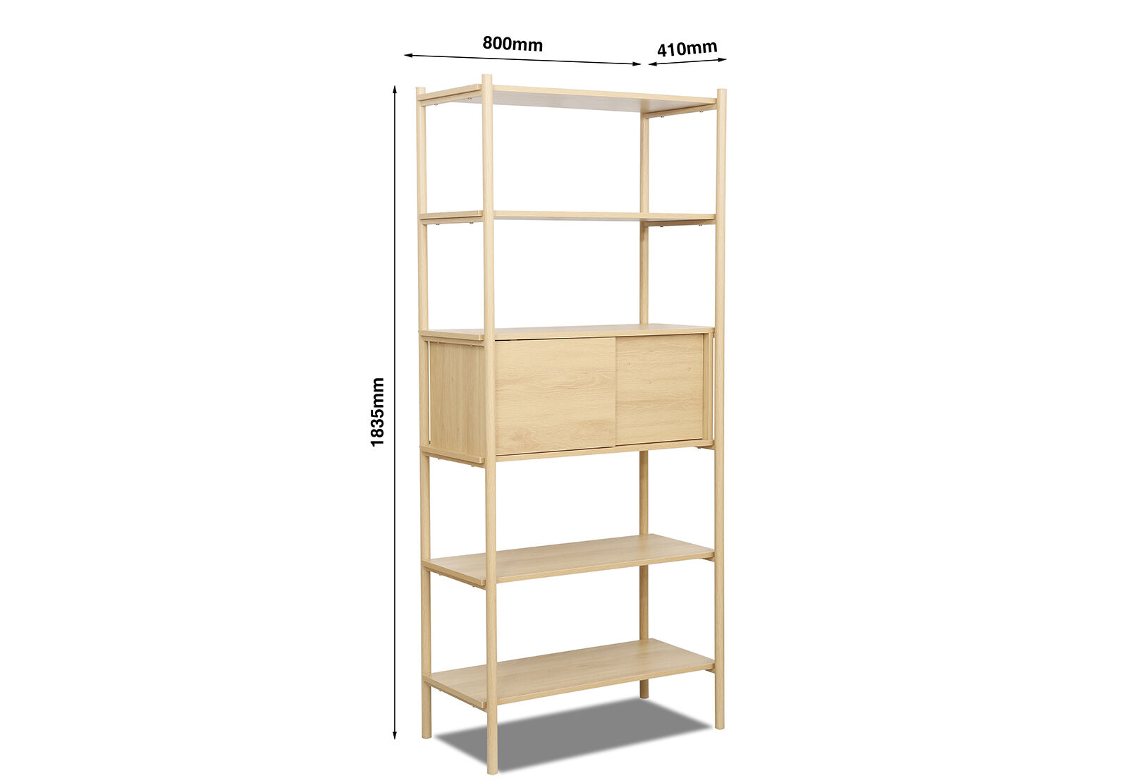 MAVES - 5 Tier Bookcase MAVES