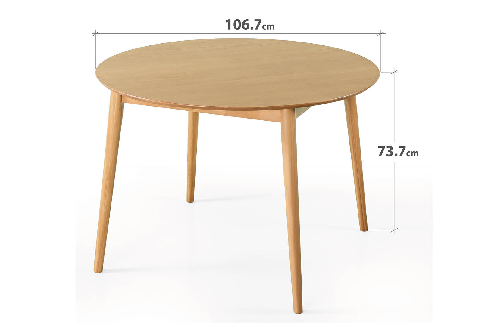 Natural Roman 1067 Round Dining, How Many Chairs Fit Around A 1200mm Table Legs