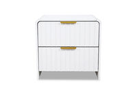 CARRARA - 2 Drawer Bedside CARRARA
