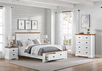 CHARLSBOURG - 4 Piece Queen Bed Tall Chest Suite CHARLSBOURG