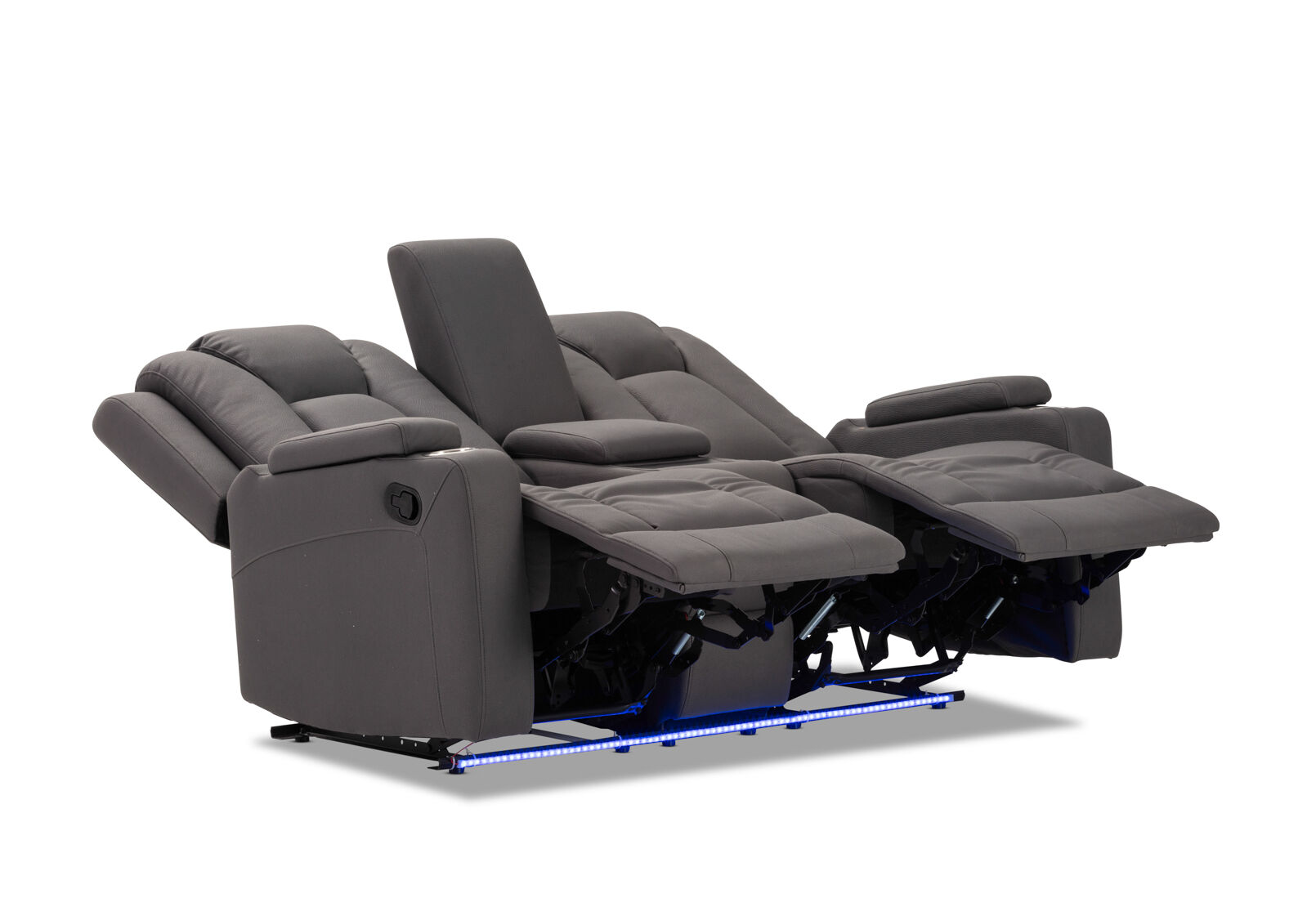 TRAVIS FABRIC - 2 Seater with Recliners and Console TRAVIS FABRIC