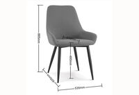 WISTERIA - Set of 2 Grey Dining Chairs WISTERIA