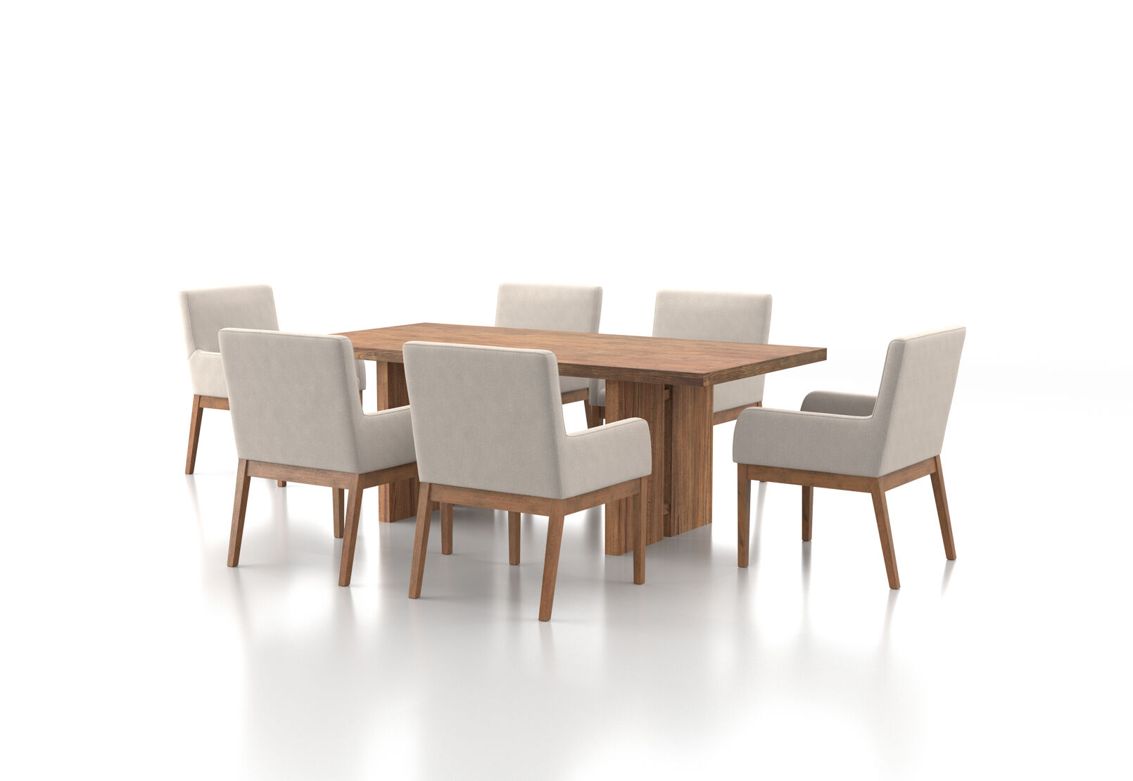 ROMULUS - 7 Piece Dining Suite with Lazarus Dining Chairs ROMULUS