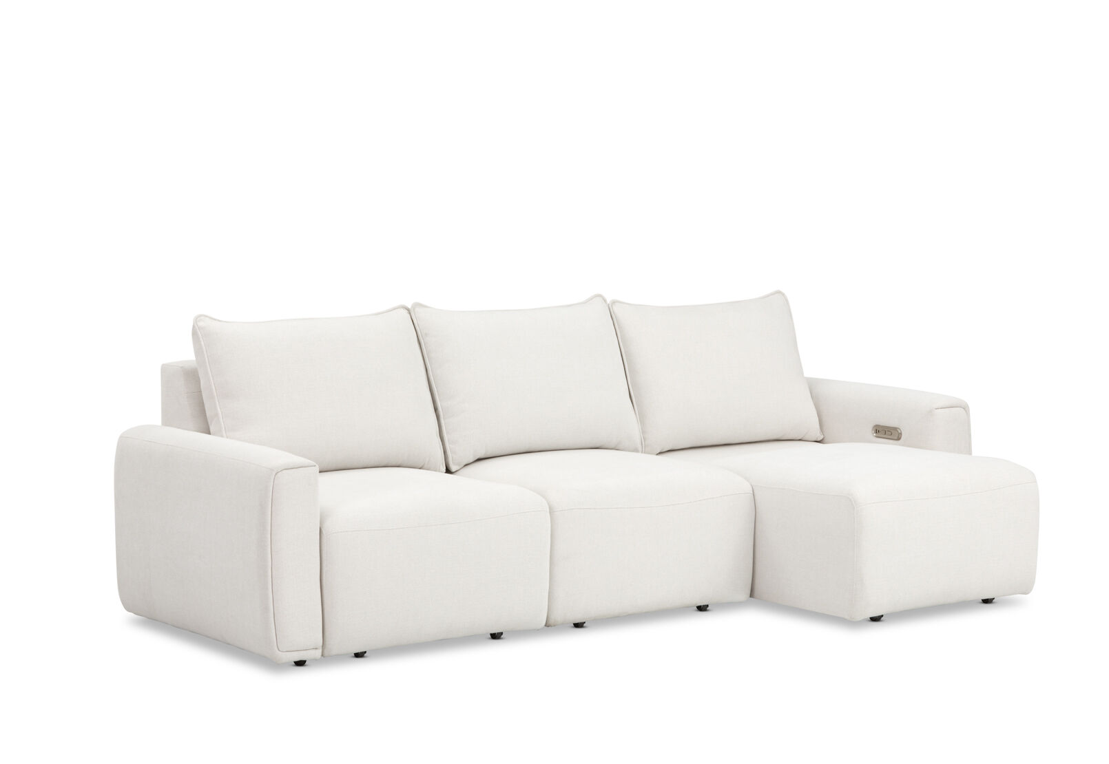 MIKAELA - 3 Seater with Sliding Electric Chaise MIKAELA