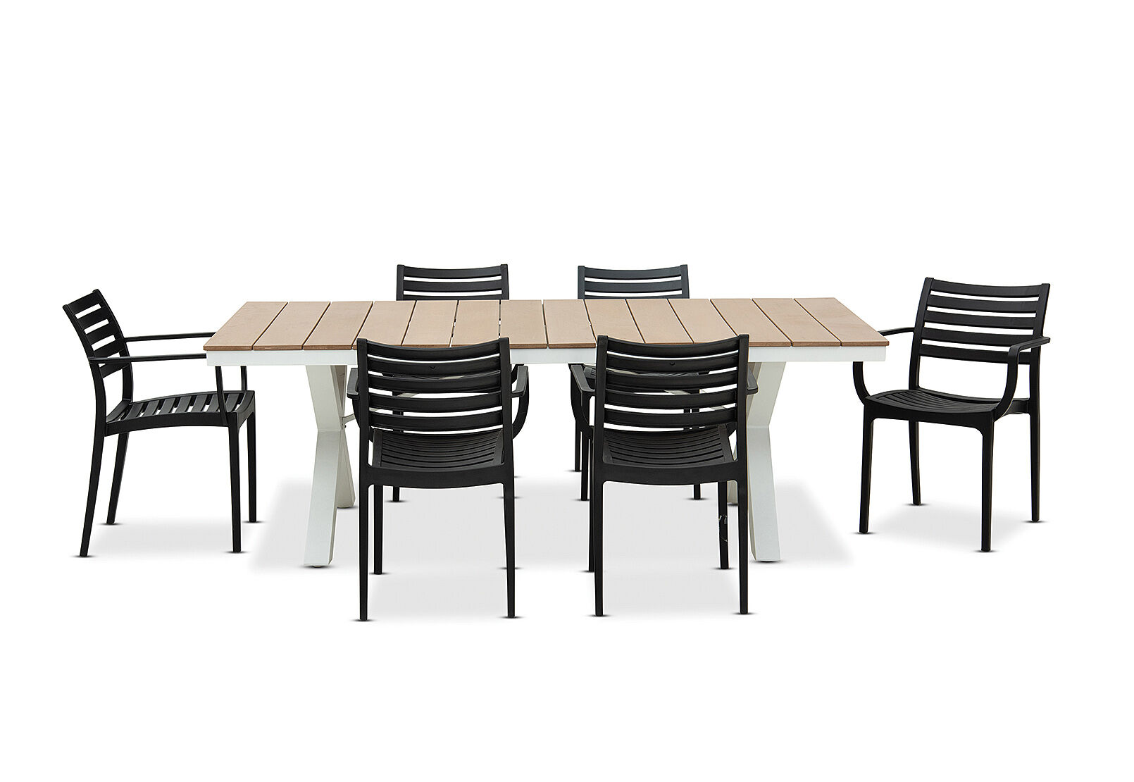 ELWOOD - 7 Piece Outdoor Dining Setting with Lyla Chairs ELWOOD