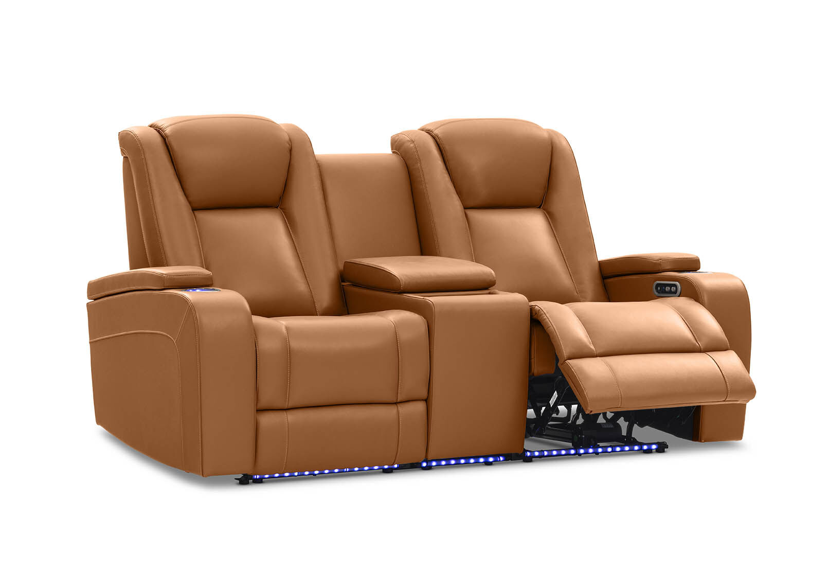 SENTINAL MK2 LEATHER - 2 Seater with 2 Electric Recliners and Console SENTINAL MK2 LEATHER