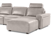 BARTELLE LEATHER - 3.5 Seater Sofa with Ottoman. BARTELLE LEATHER