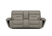 HOLLYWOOD LEATHER - Media 2 Seater with Electric Recliners & Console HOLLYWOOD LEATHER