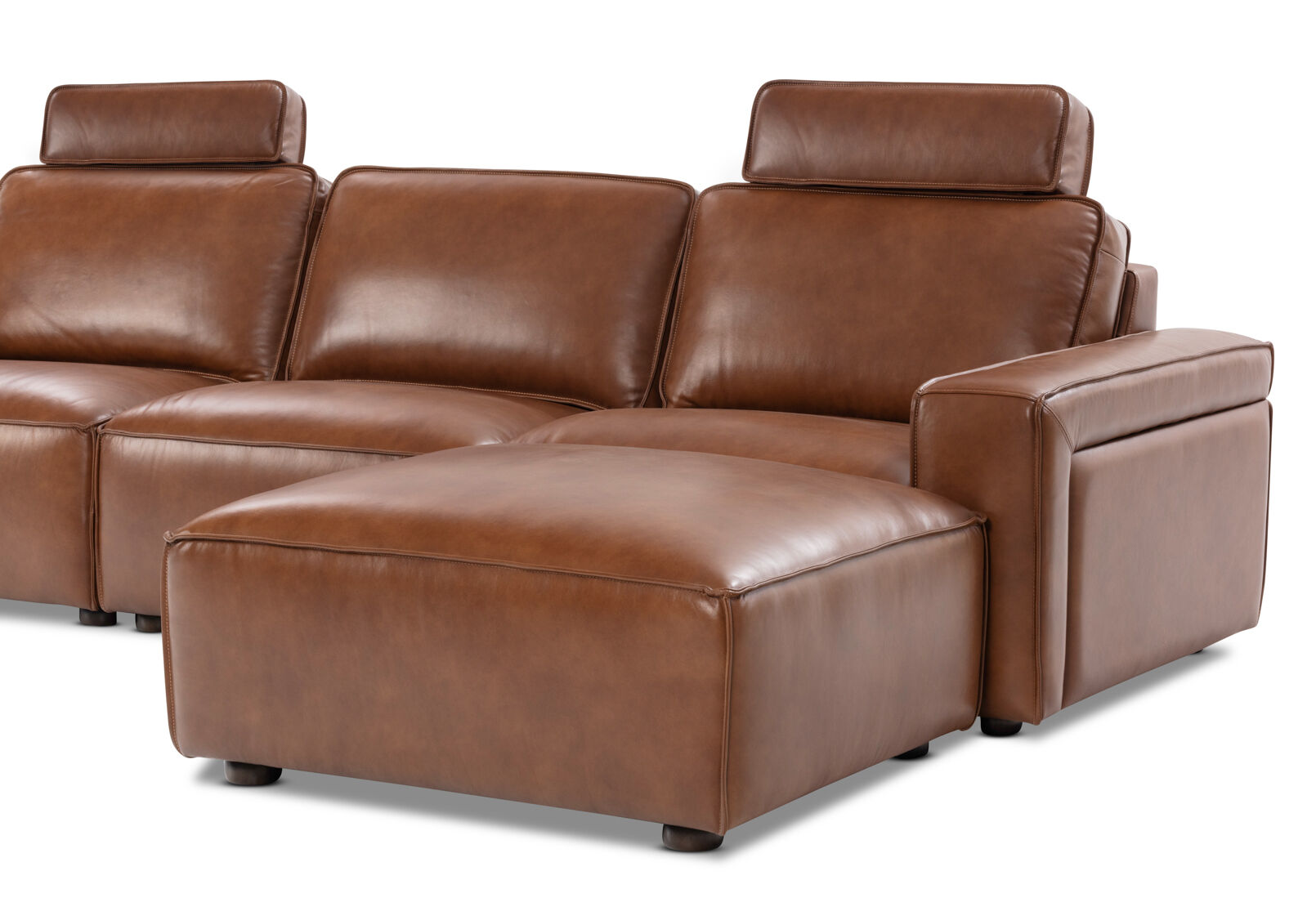BARTELLE LEATHER - 3.5 Seater Sofa with Ottoman BARTELLE LEATHER