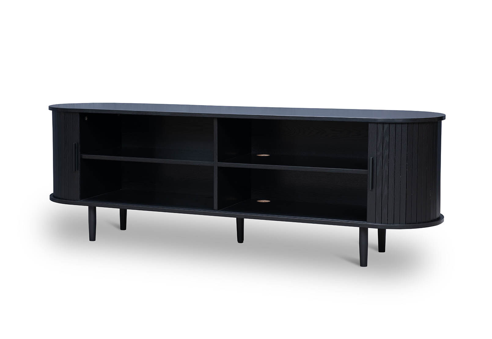 TANNER - 2 Door Black Entertainment Unit TANNER