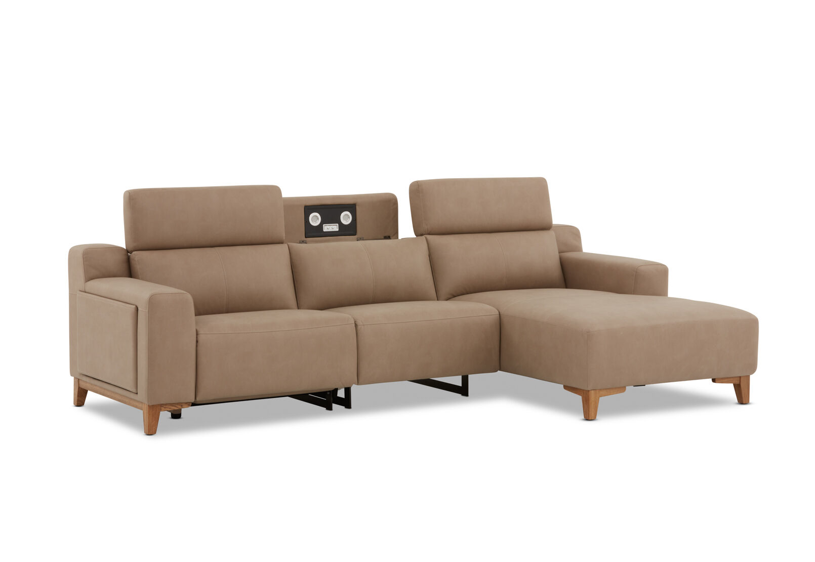 GAGE FABRIC - 3 Seater Sofa with Electric Recliner & RHF Chaise GAGE FABRIC