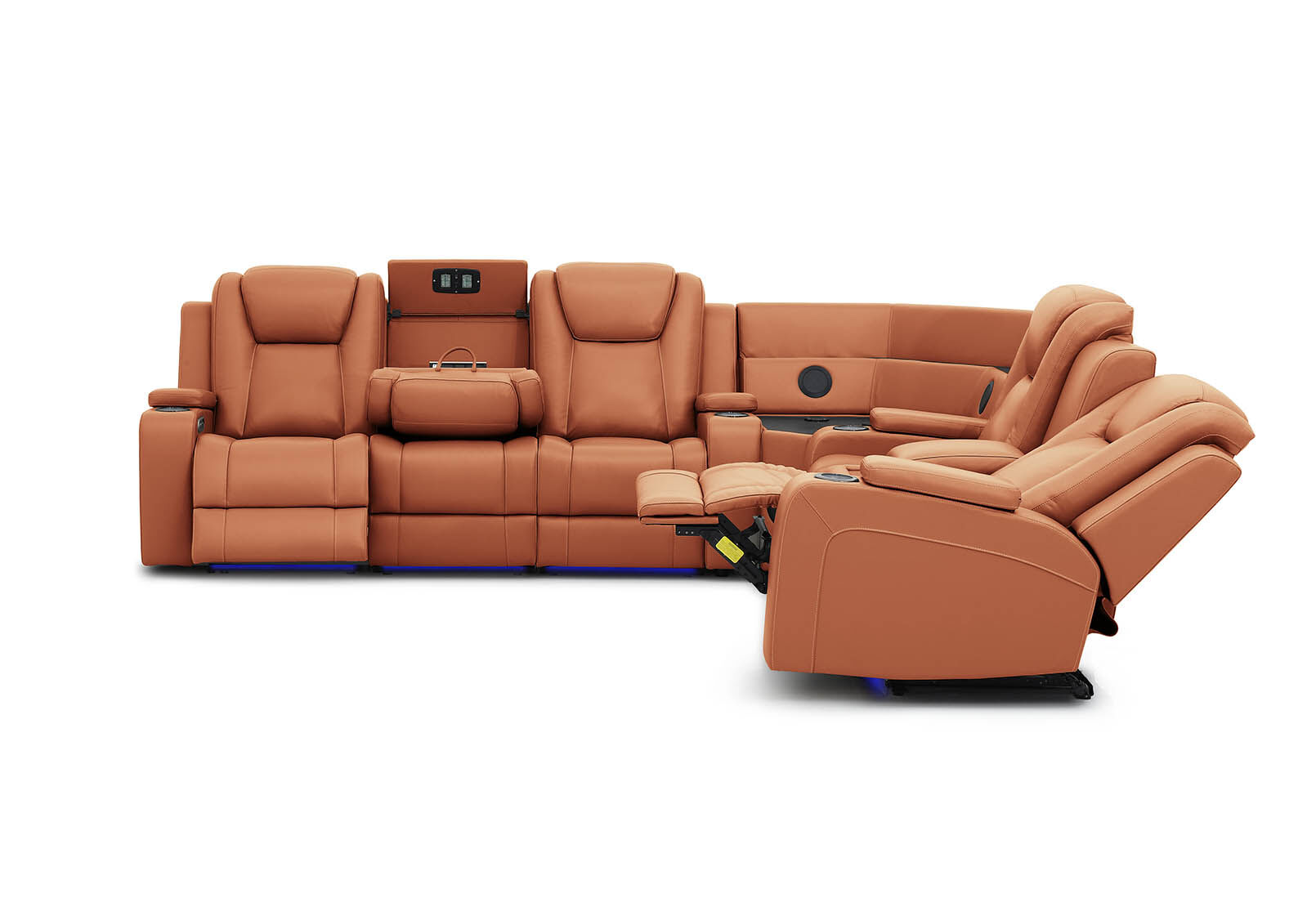 SENTINAL MK2 LEATHER - 5 Piece Corner with RHF Console SENTINAL MK2 LEATHER