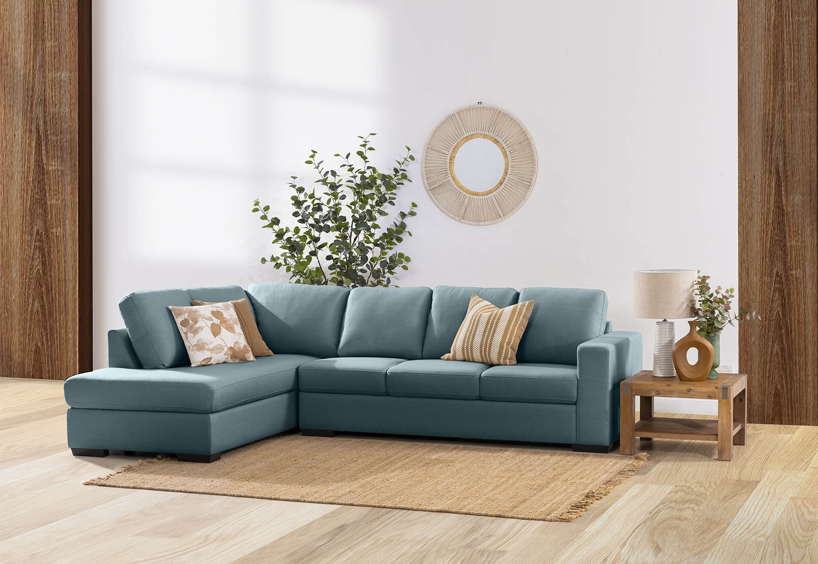 KIRBY - Fabric 4 Seat Left Hand Facing Chaise KIRBY