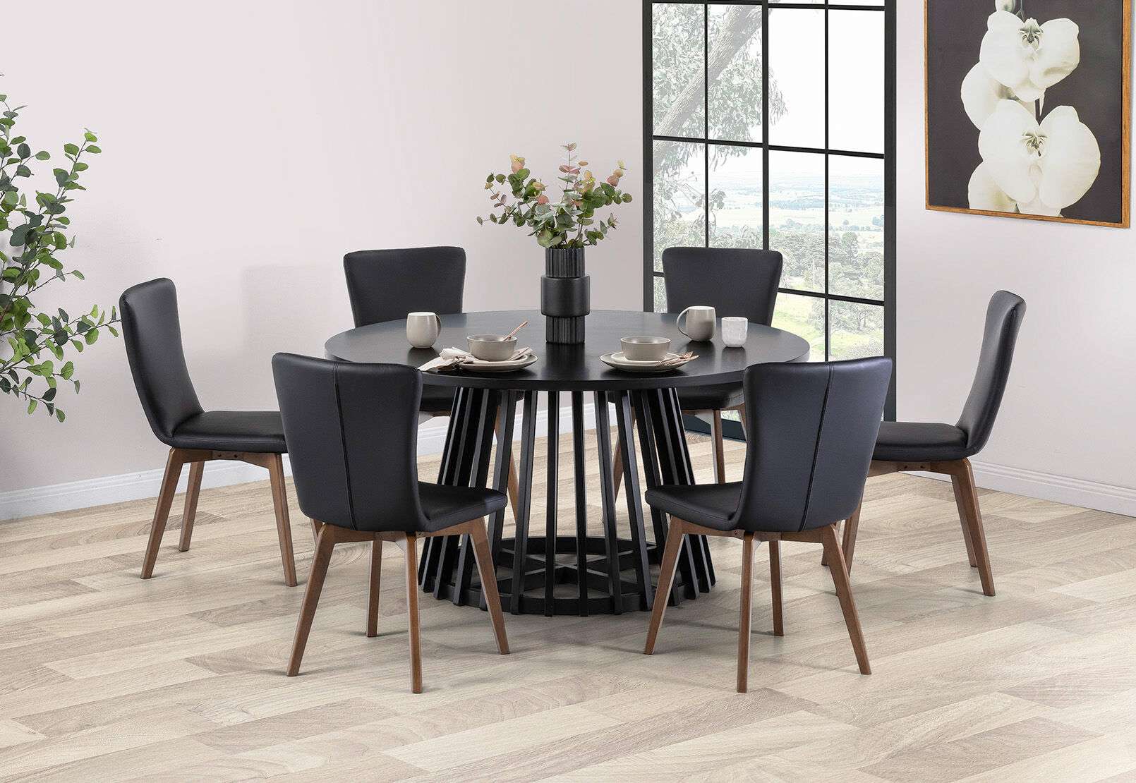 TORENTO - 7 Piece Dining Suite with Allcott Dining Chairs TORENTO