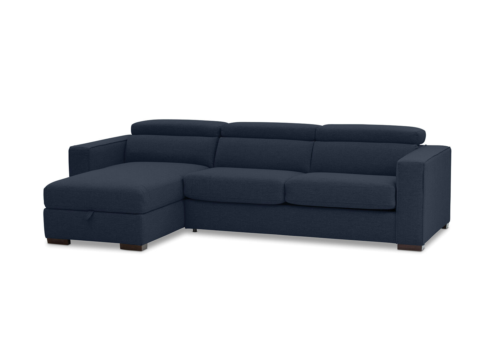 ANGUS - Fabric Left-Hand Facing 3 Seater Chaise with Sofa Bed ANGUS