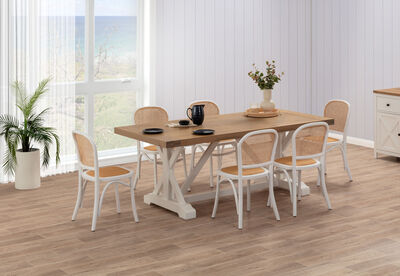 NORMANDY - 7 Piece Dining Suite with Toulouse Dining Chairs.