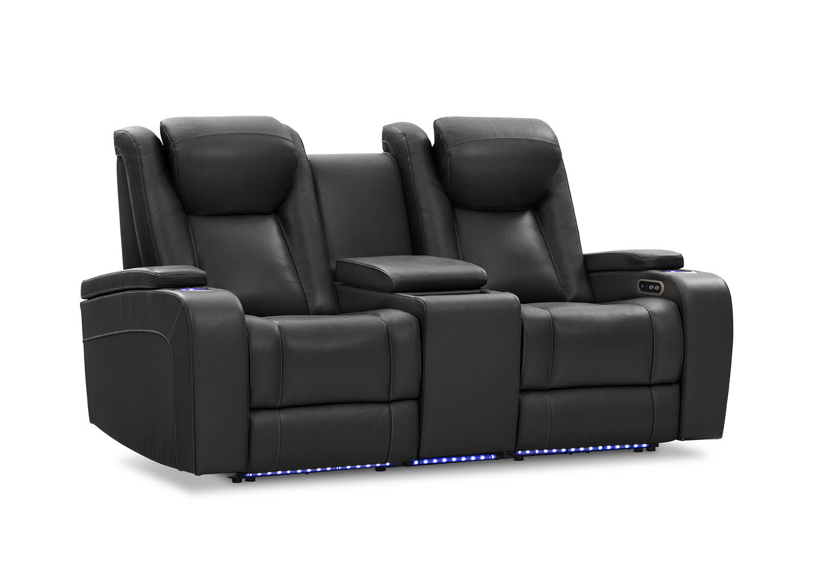 SENTINAL MK2 LEATHER - 2 Seater with 2 Electric Recliners and Console SENTINAL MK2 LEATHER