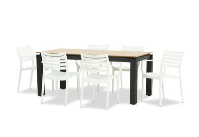 MORNINGTON - 7 Piece Outdoor Dining Setting with Lyla Chairs