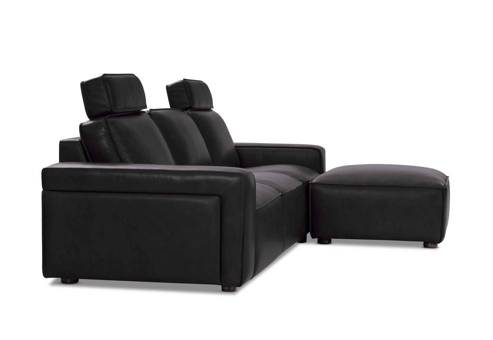 BARTELLE LEATHER - 3.5 Seater Sofa with Ottoman. BARTELLE LEATHER
