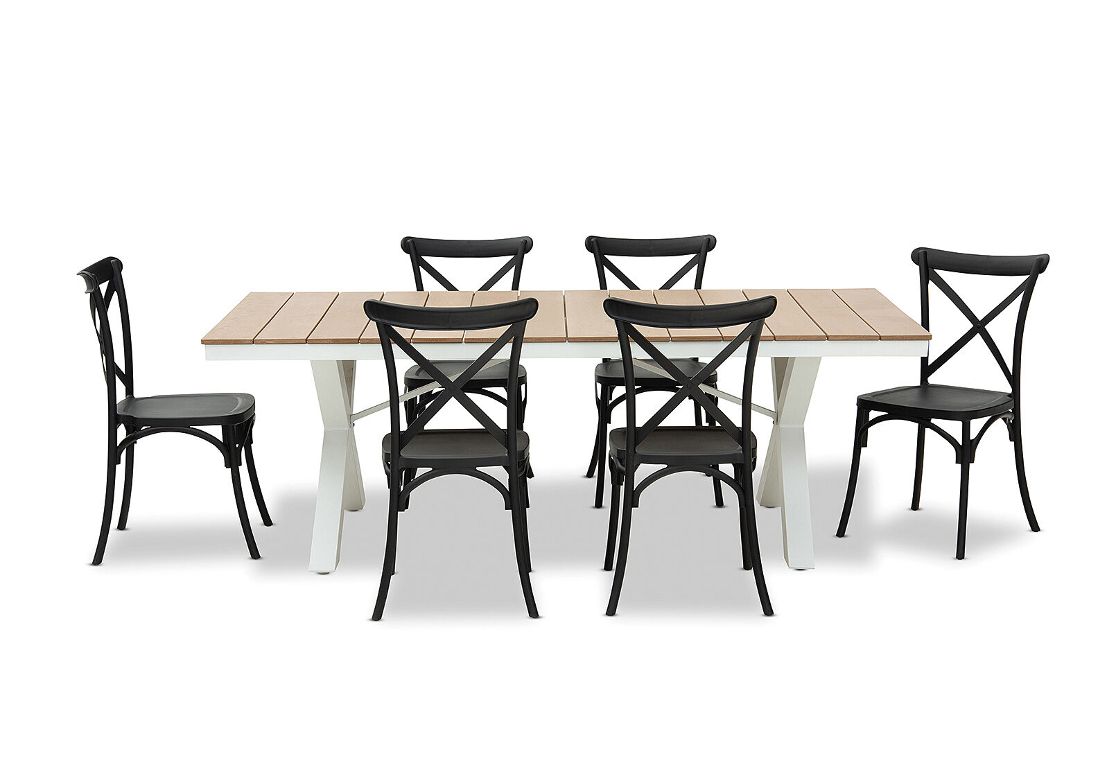 ELWOOD - 7 Piece Outdoor Dining Setting with Skylar MK2 Chairs ELWOOD