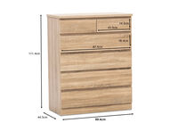 HOWARD - 6 Drawer Wide Tall Chest HOWARD