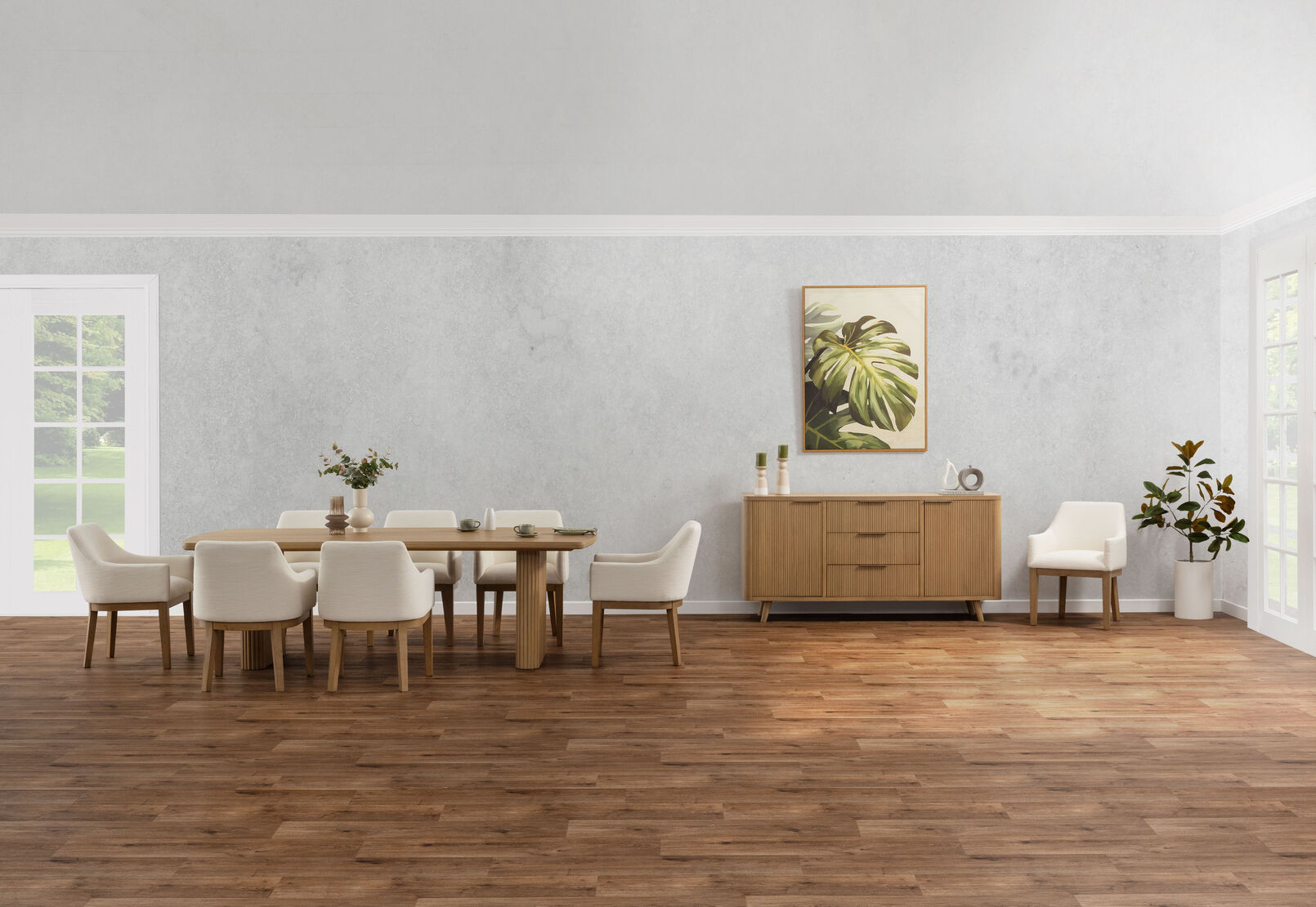 MIRAN - 7 Piece 2100 Dining Suite with Armondo Dining Chairs MIRAN