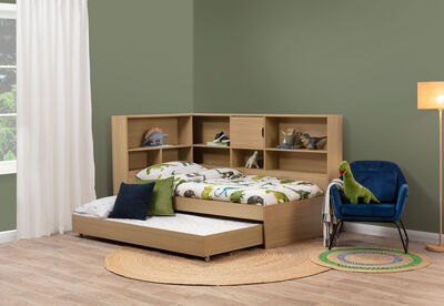ZAYDEN - Single Bed with Trundle