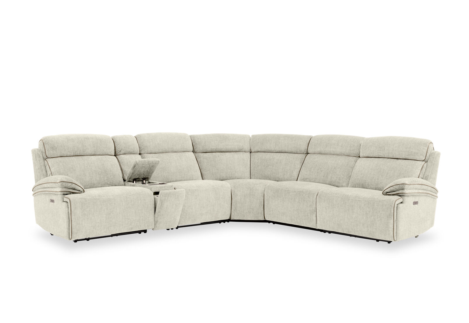 SEYMOUR FABRIC - 5 Seater Corner Lounge with LHF Console SEYMOUR FABRIC
