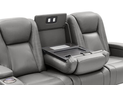 SENTINAL MK2 LEATHER - 3 Seater with 2 Electric Recliners