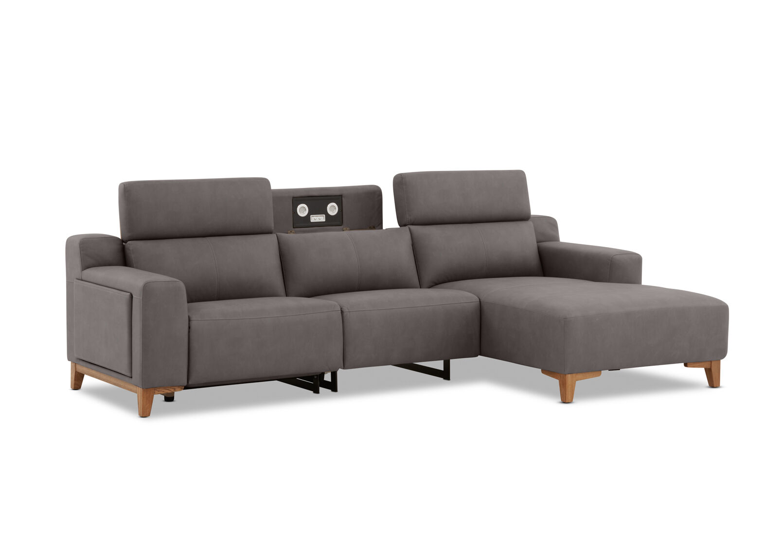 GAGE FABRIC - 3 Seater Sofa with Electric Recliner and RHF Chaise GAGE FABRIC