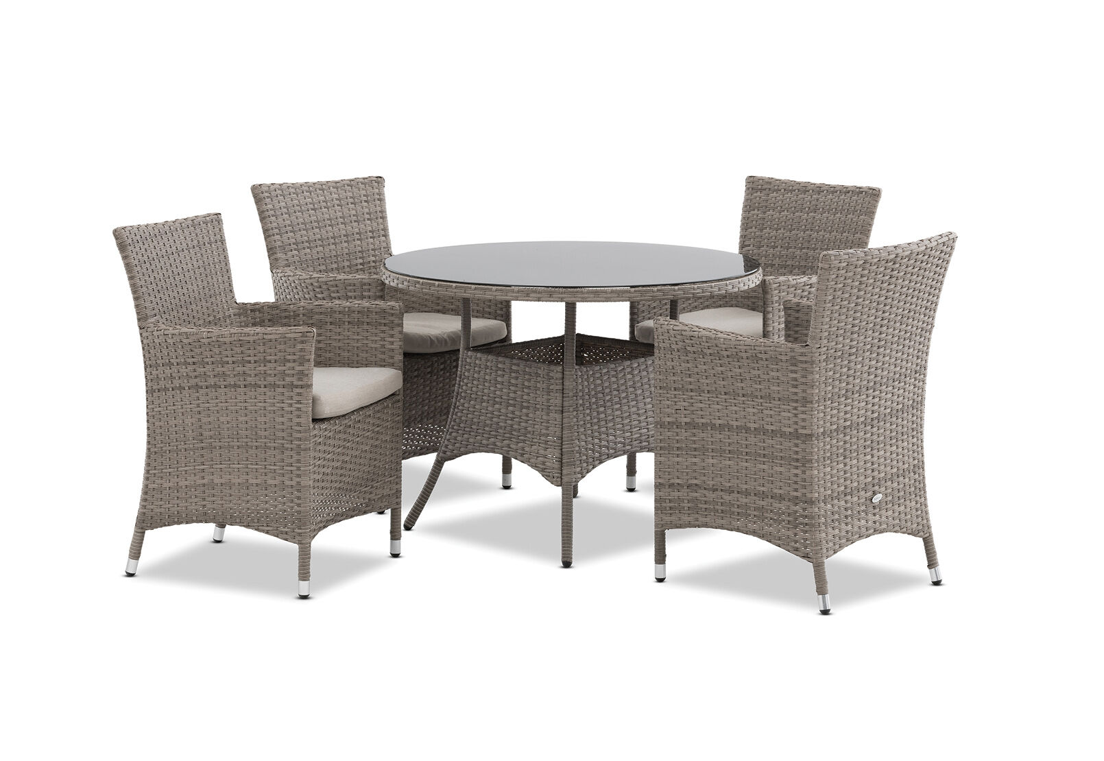 BARBOSA - 5 Piece Round Outdoor Dining Setting. BARBOSA
