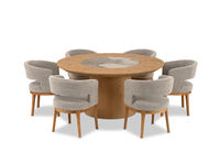 TAKESHI - 7 Piece Dining Suite with Godric Dining Chairs TAKESHI