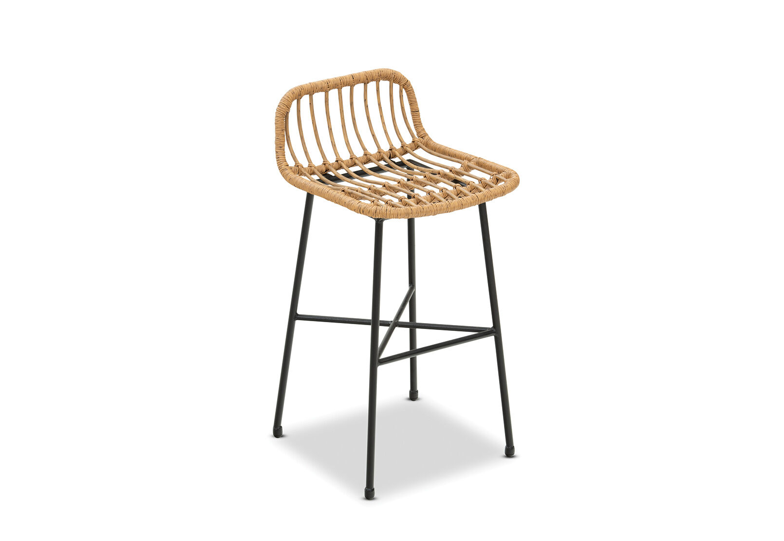 NATURAL PERKINS Set of 2 Bar Stools