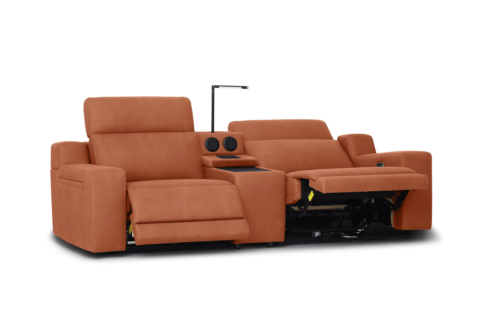 VANTRO FABRIC - 2 Seater Sofa with Inbuilt Electric Recliners and Speaker Console VANTRO FABRIC