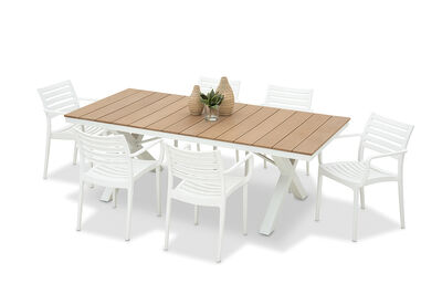 ELWOOD - 7 Piece Outdoor Dining Setting with Lyla MK2 Chairs