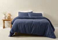 VERNA - Blue Quilt Cover Set- King VERNA