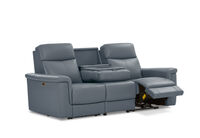 SERGIO LEATHER - 3 Seater with 2 Inbuilt Electric Recliners SERGIO LEATHER