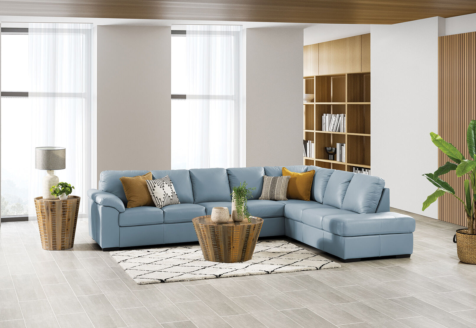 Amart leather corner lounge deals