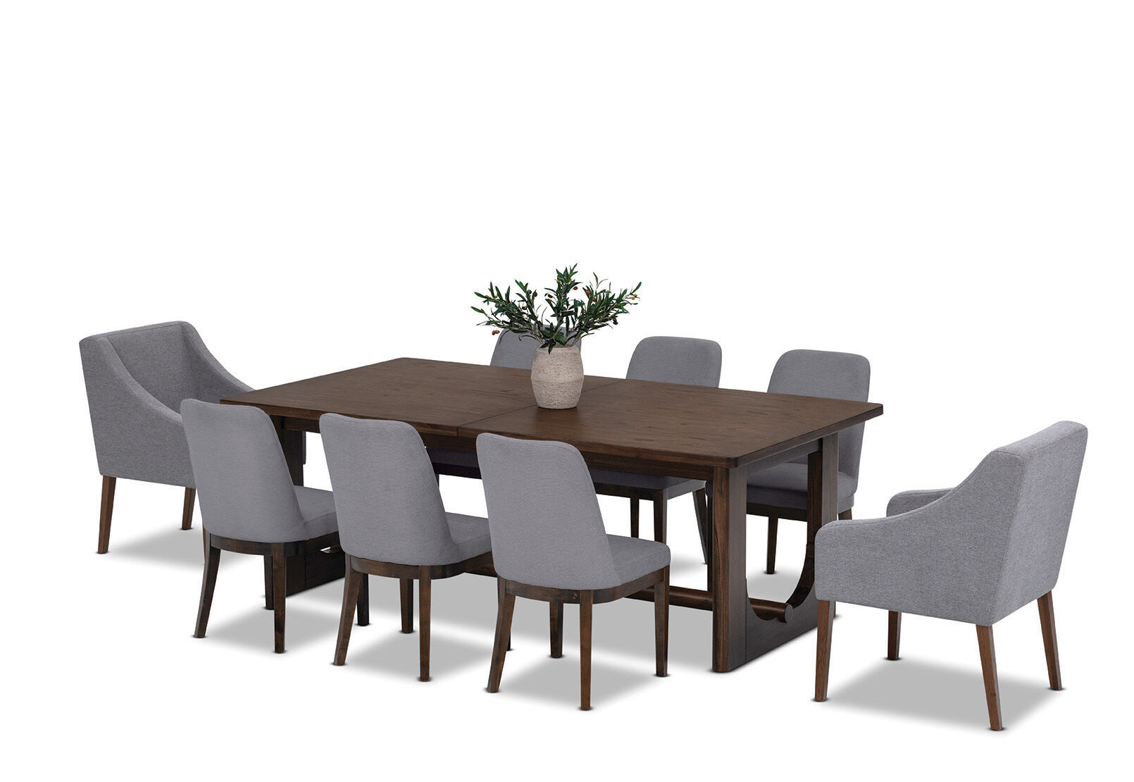 NICCOLO - 9 Piece Extension Dining Suite with 2 Volante and 6 Santino Dining Chairs NICCOLO