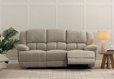 ADRIANO FABRIC - 3 Seater Sofa with 2 Inbuilt Recliners