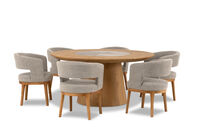 TAKESHI - 7 Piece Dining Suite with Godric Dining Chairs TAKESHI