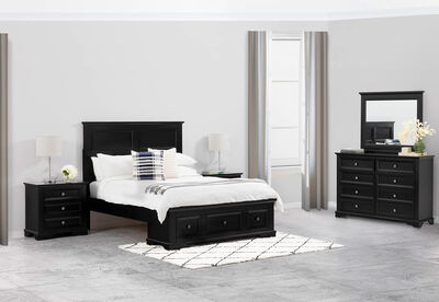 CHANELLE - 4 Piece King Dresser Bedroom Suite