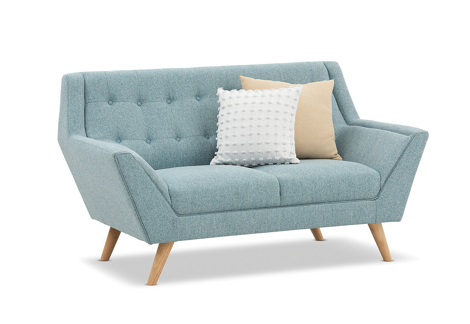 light blue bianco fabric 2 seater amart furniture