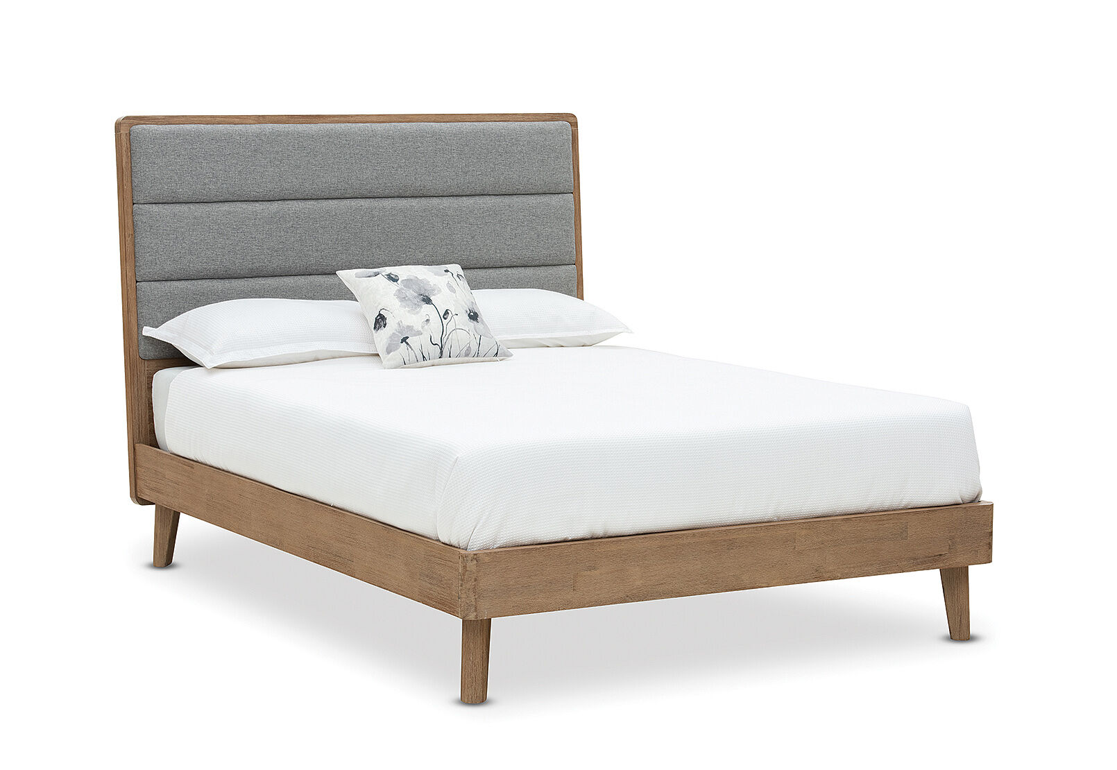Ash Tone Acacia Larson Queen Bed Amart Furniture